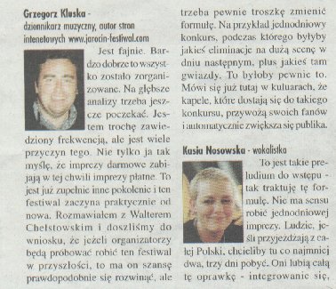 Fragment Gazety Jarocinskiej 18-08-2000